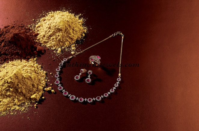 Diamond necklace designs from manubhai jewellers