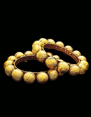 Gold Kada designs from Manubhai Jewellers