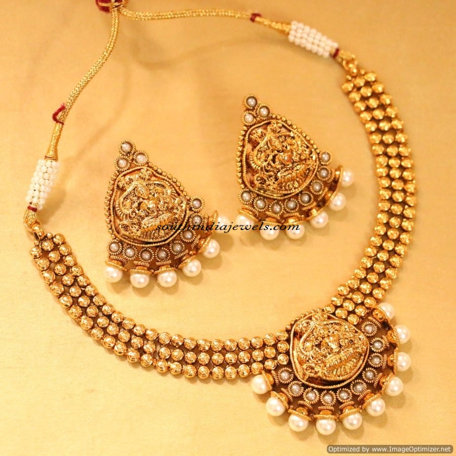 artificial temple jewellery necklace set