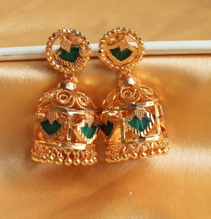 Gold plated Jhumka earrings