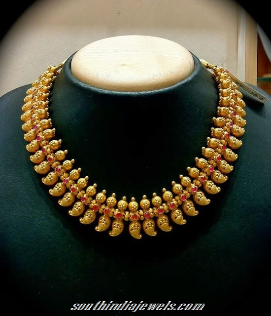 Gold Mango mala necklace for women