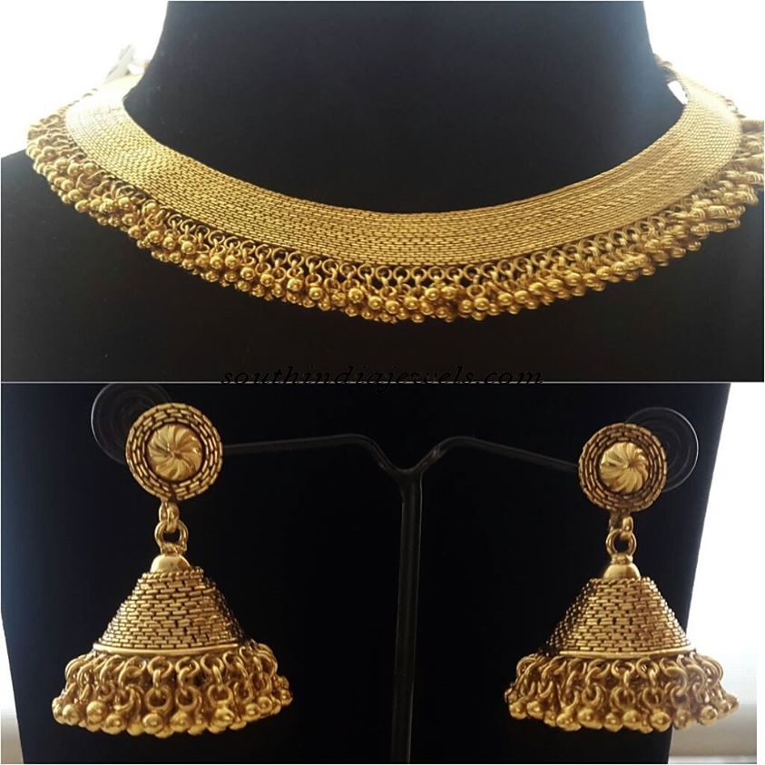 Jhumka necklace set