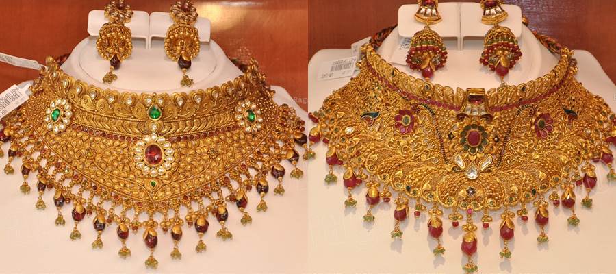 Khazana jewellery diamond hot sale necklace designs with price