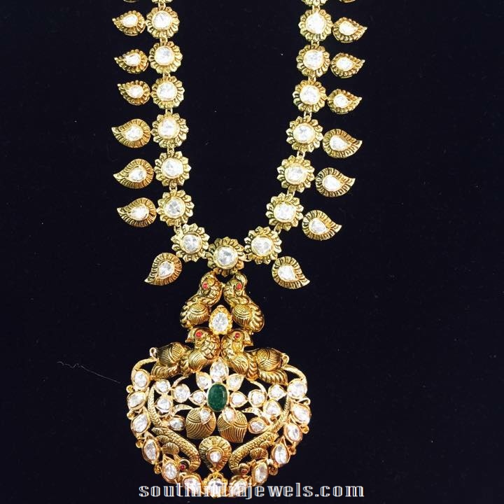 Antique gold necklace latest design 2015