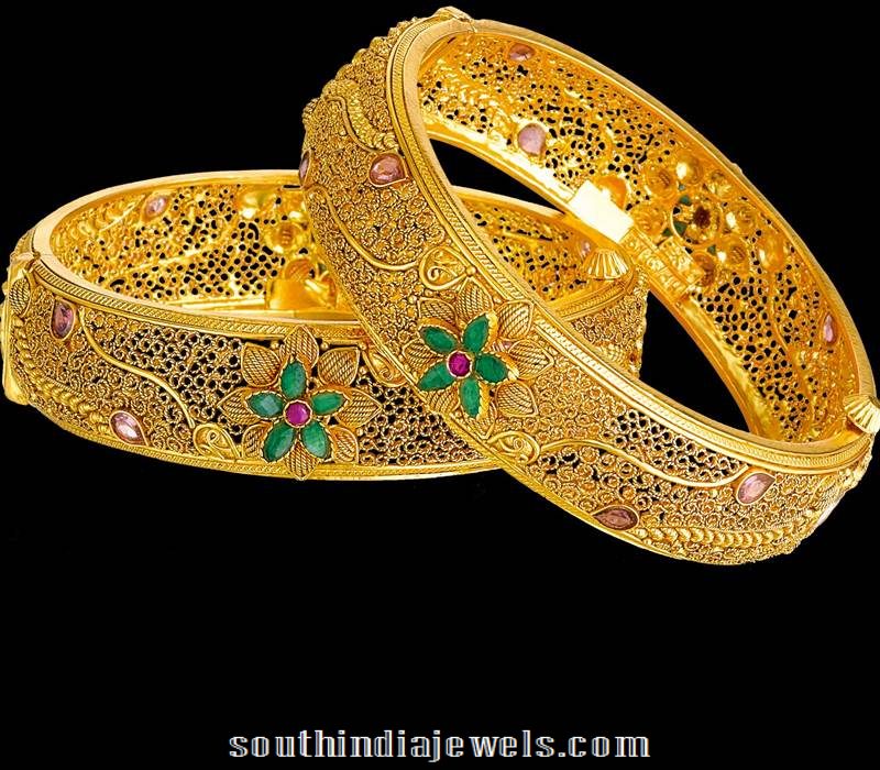 22k Gold Bangles From Kalyan Jewellers 2015