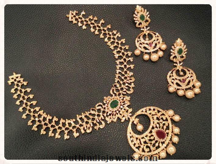 Designer 1 gram gold jewellery necklace sets