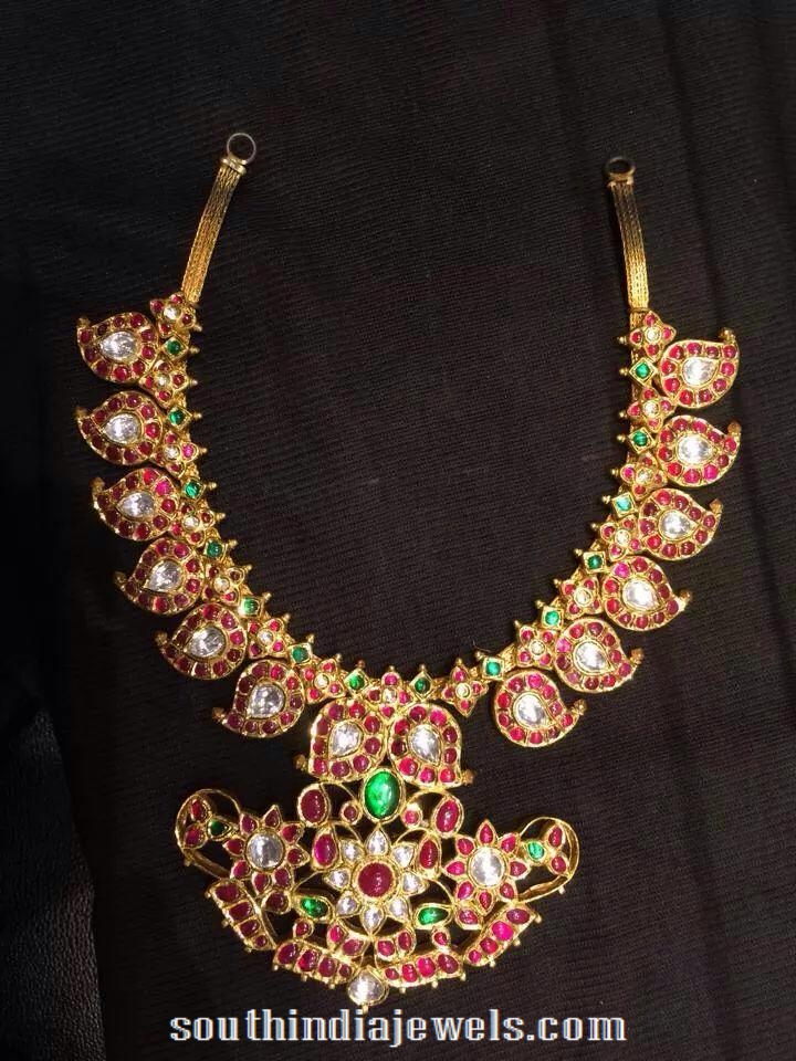Gold Ruby Mango Necklace from RKR jewels