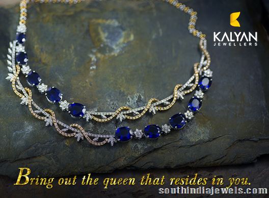 Diamond necklace design from Kalyan Jewellers