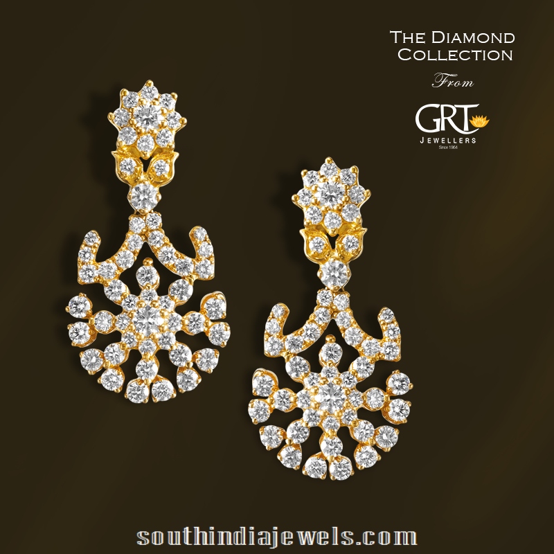 Diamond Earrings designs from GRT Jewellers