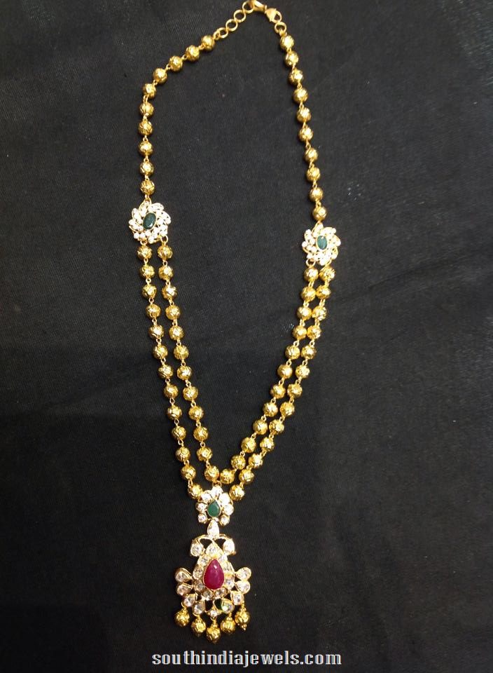 latest cz stone necklace design