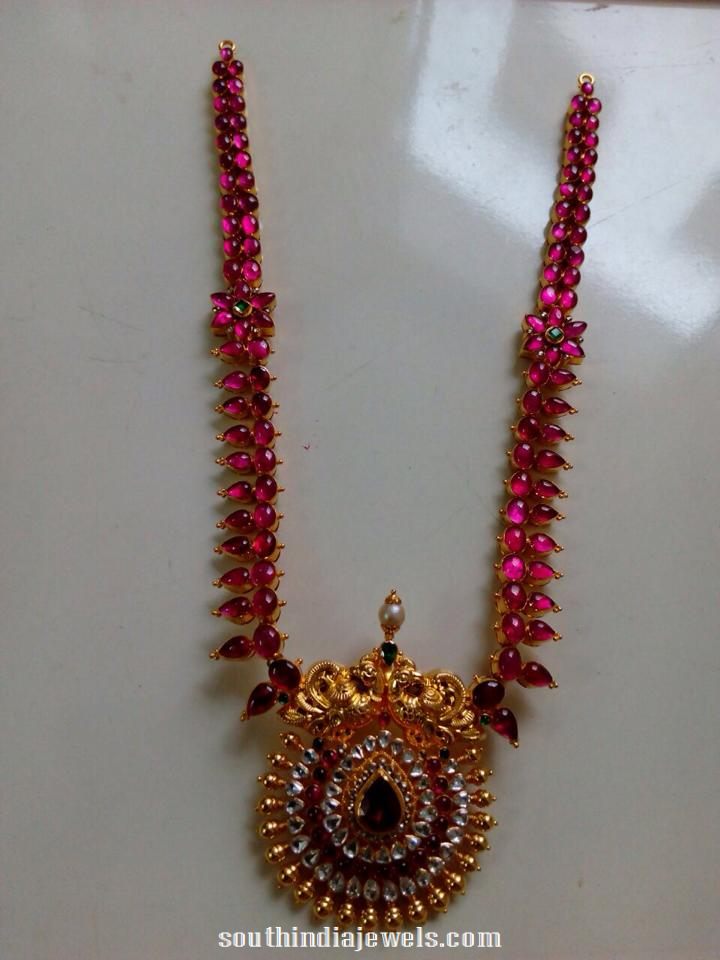 Burma Ruby rose cut diamond haram from rkr jewels