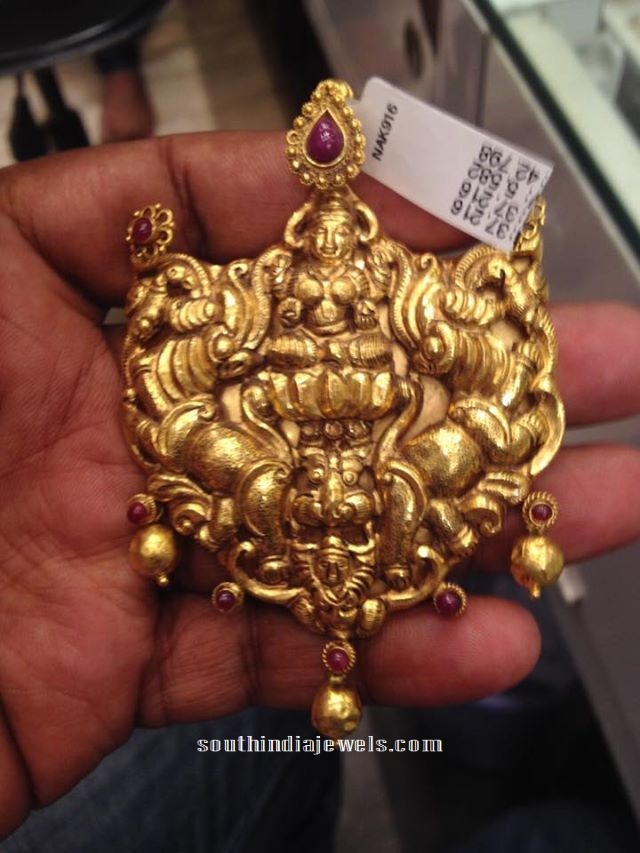 22 Carat gold Antique Lakshmi Pendant