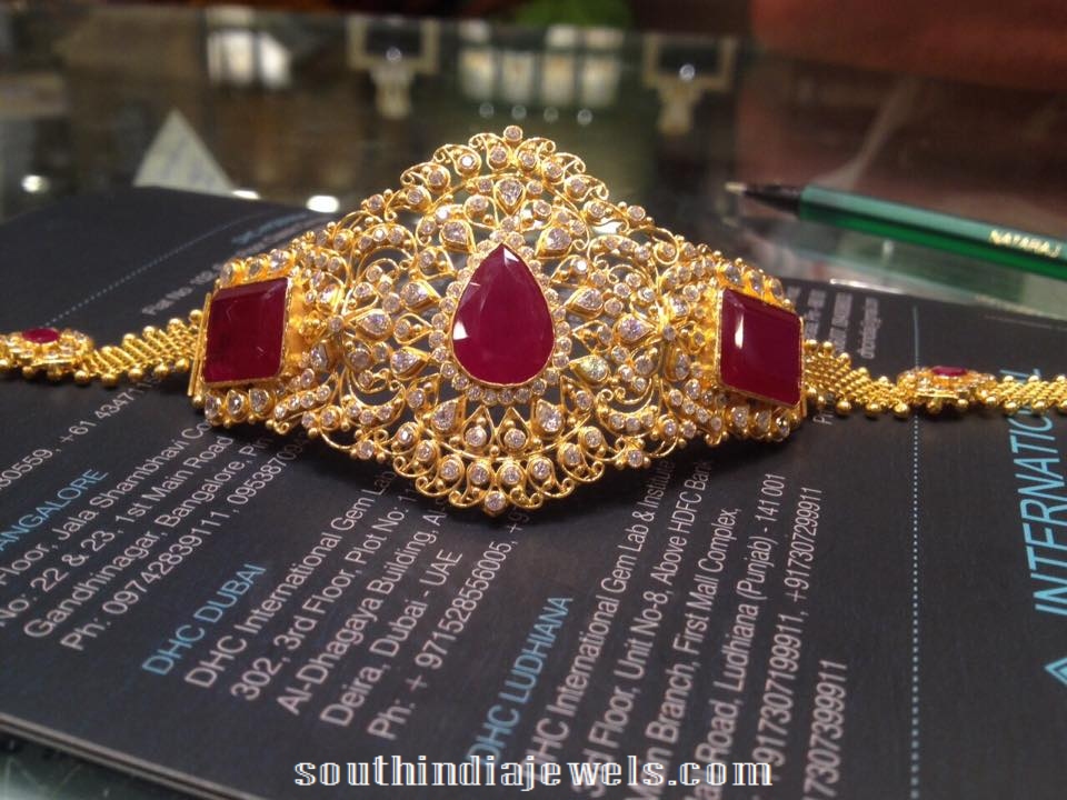 Gold Ruby Arm Band Model