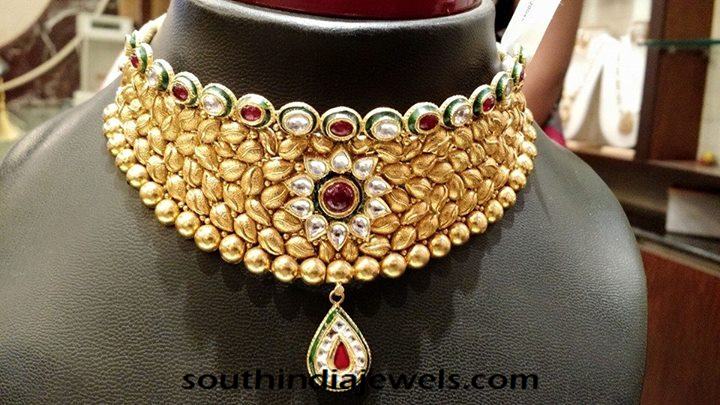 Gold Kundan Choker Necklace Latest Model 2015