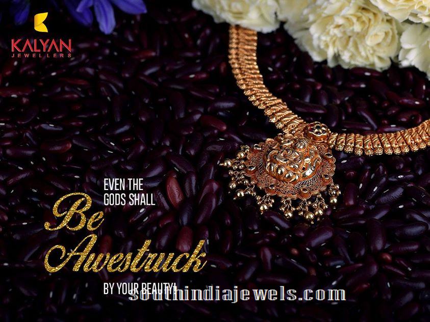 Kalyan Jewellers Temple Jewellery Necklace Design