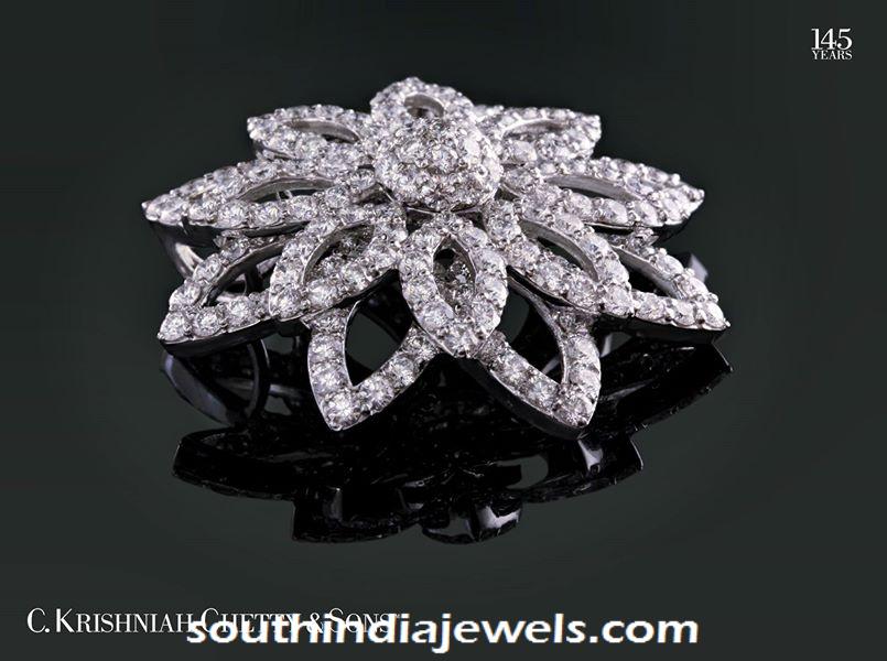 Diamond pendant design from C Krishniah Chetty and sons