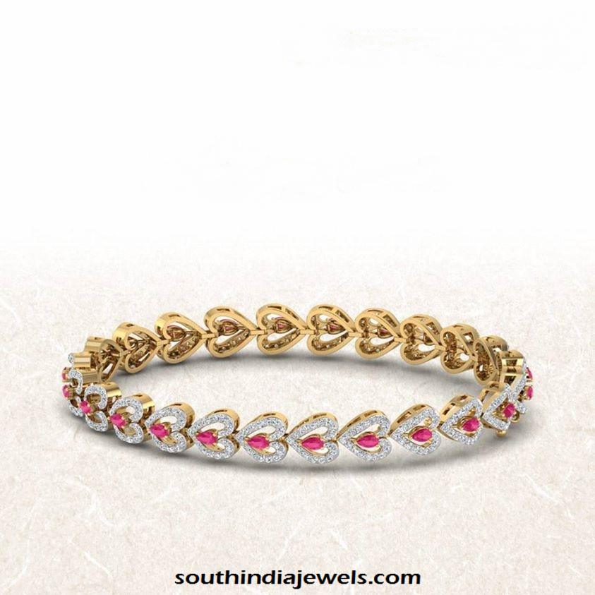 Gold Designer Stone bracelet from PCJ jewellers