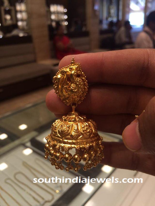 Gold Jhumka latest design 2015