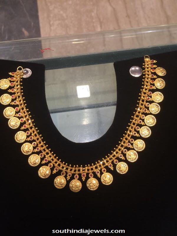 Latest Gold Kasumalai Design with red stones