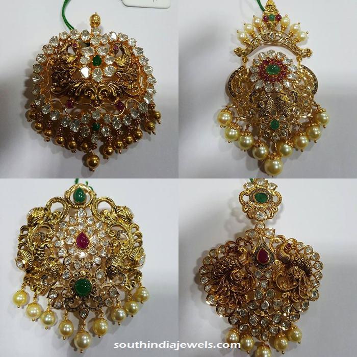Gold Antique Stone Pendant Designs