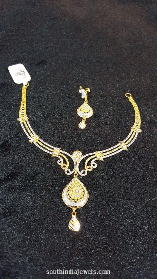 Designer gold short necklace 