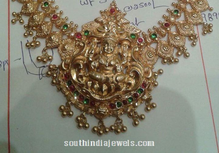 35 Grams gold short necklace design