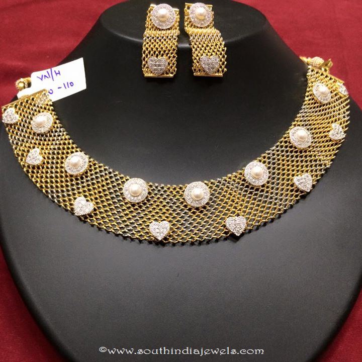 Fancy American Diamond Necklace set