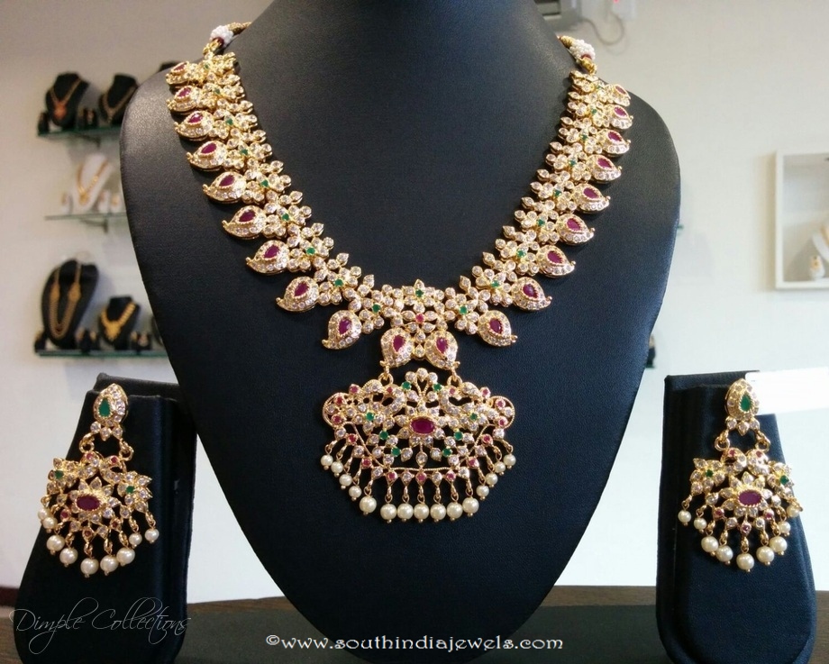 Antique Stone Necklace Set From Dimple Collections
