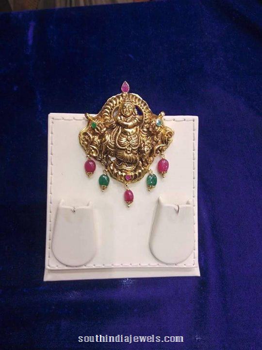 Gold Antique Krishna Pendant