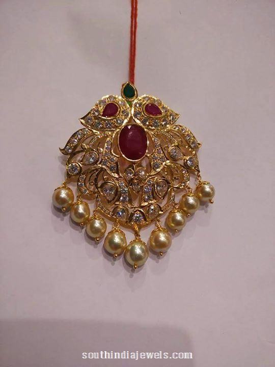 gold-ruby-pendant-with-pearls-harsha-jewellers