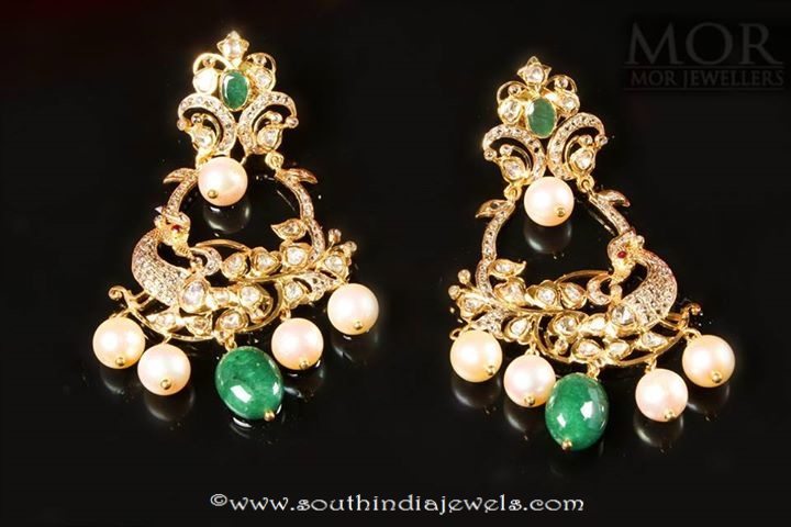Gold Emerald Earrings from Mor Jewellers