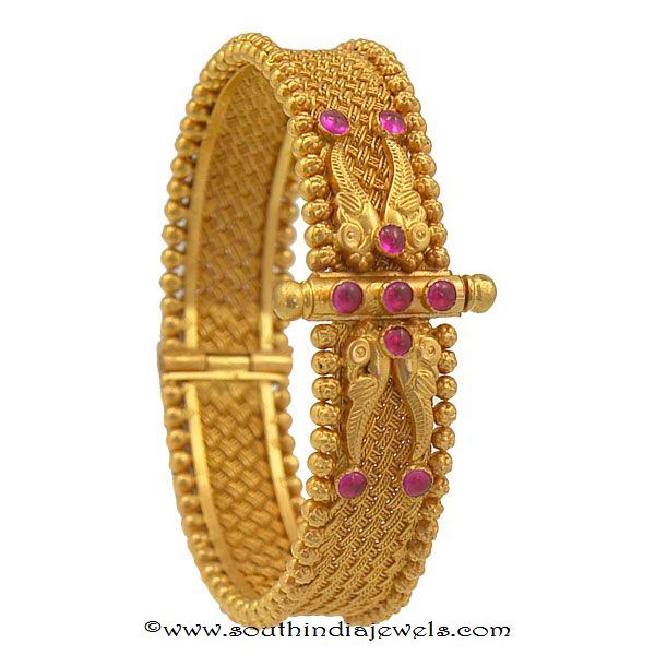 gold ruby kada bangle from prince Jewellery