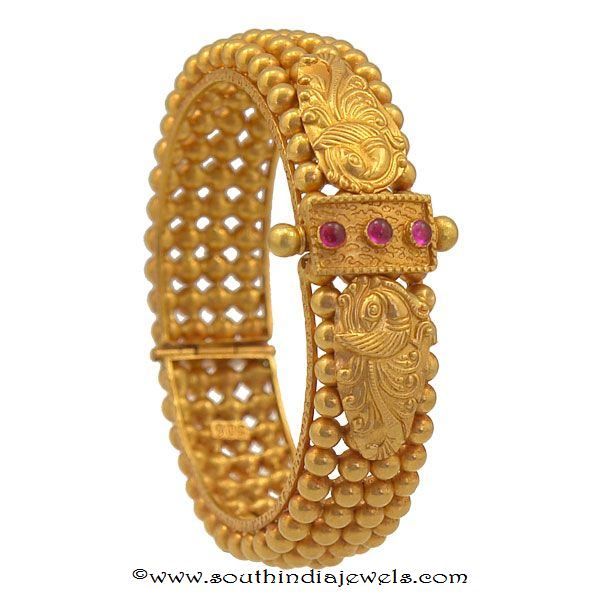 gold antique bangle designs from prince jewellery