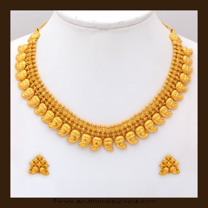 classic gold mango necklace set from VBJ