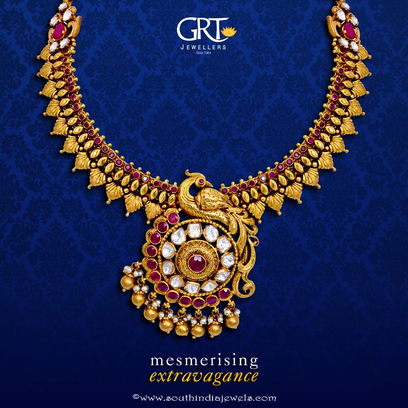 GRT Jewellers Gold Antique Necklace