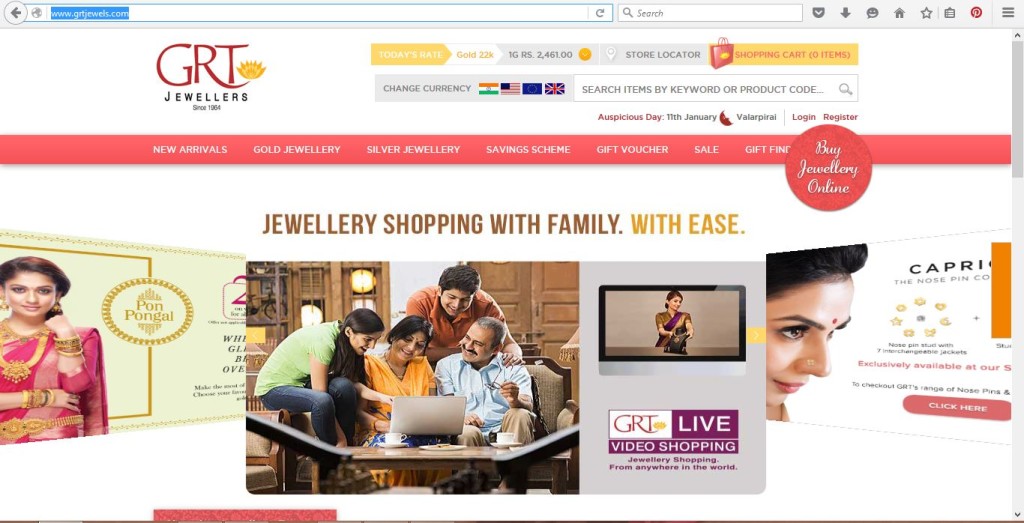 Gold Online Shopping India GRT Jewels