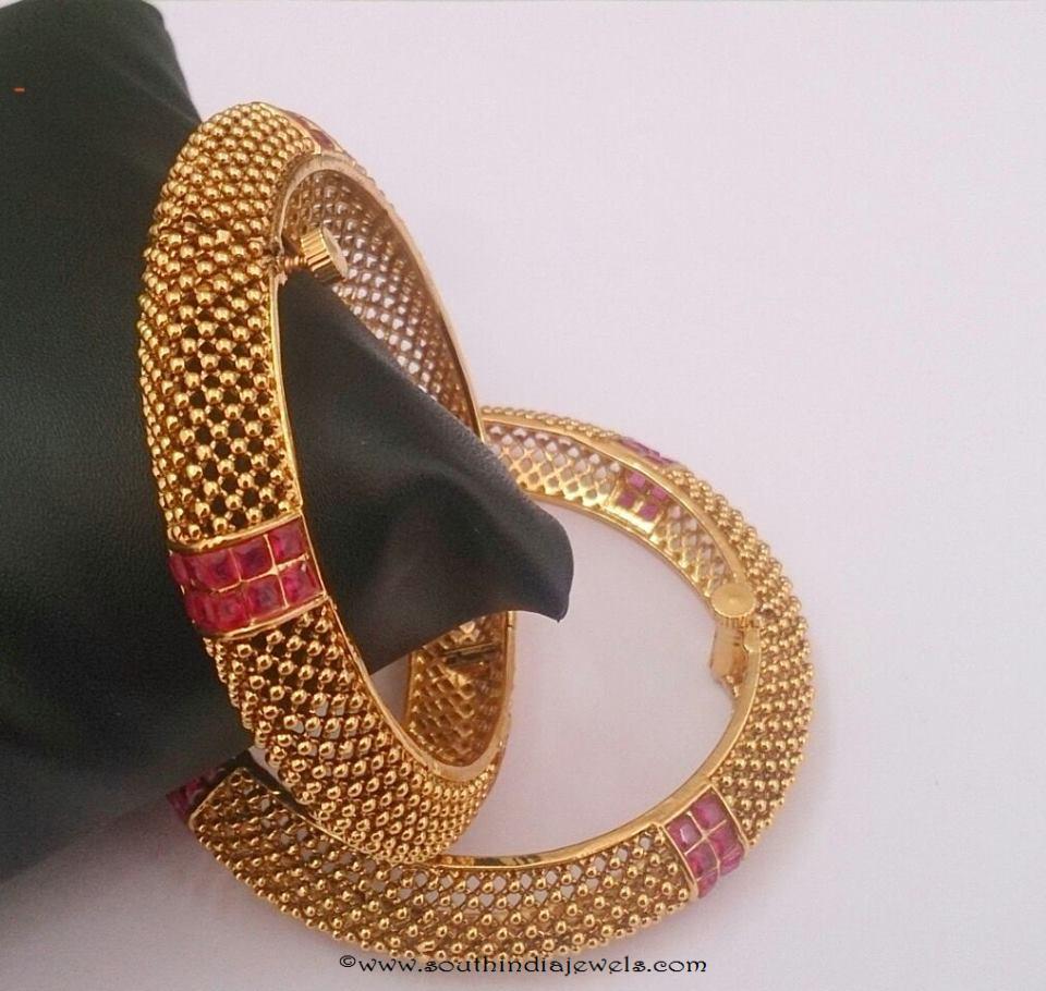 Designer 1 gram gold bangle