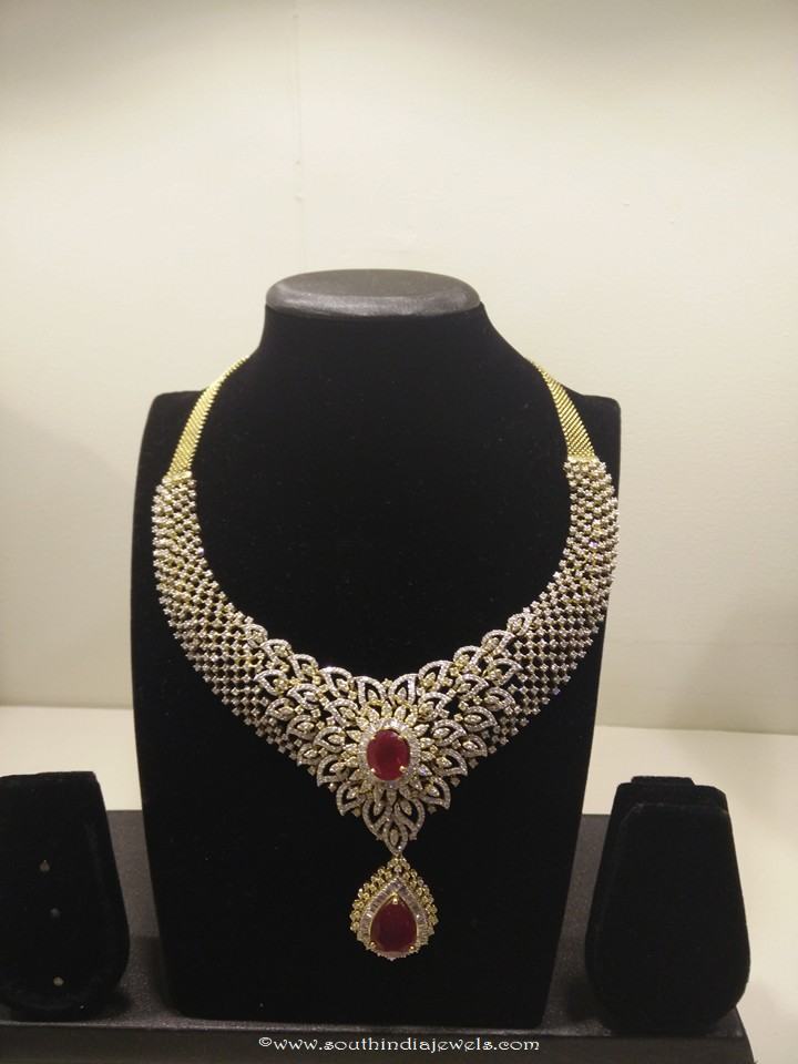 Designer diamond necklace designs from Vajra jewellery