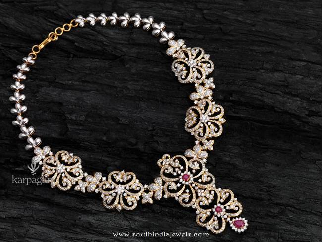 diamond necklace from karpagam jewellers