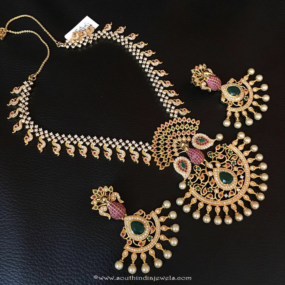 One Gram Gold Stone Necklace From RS Designs