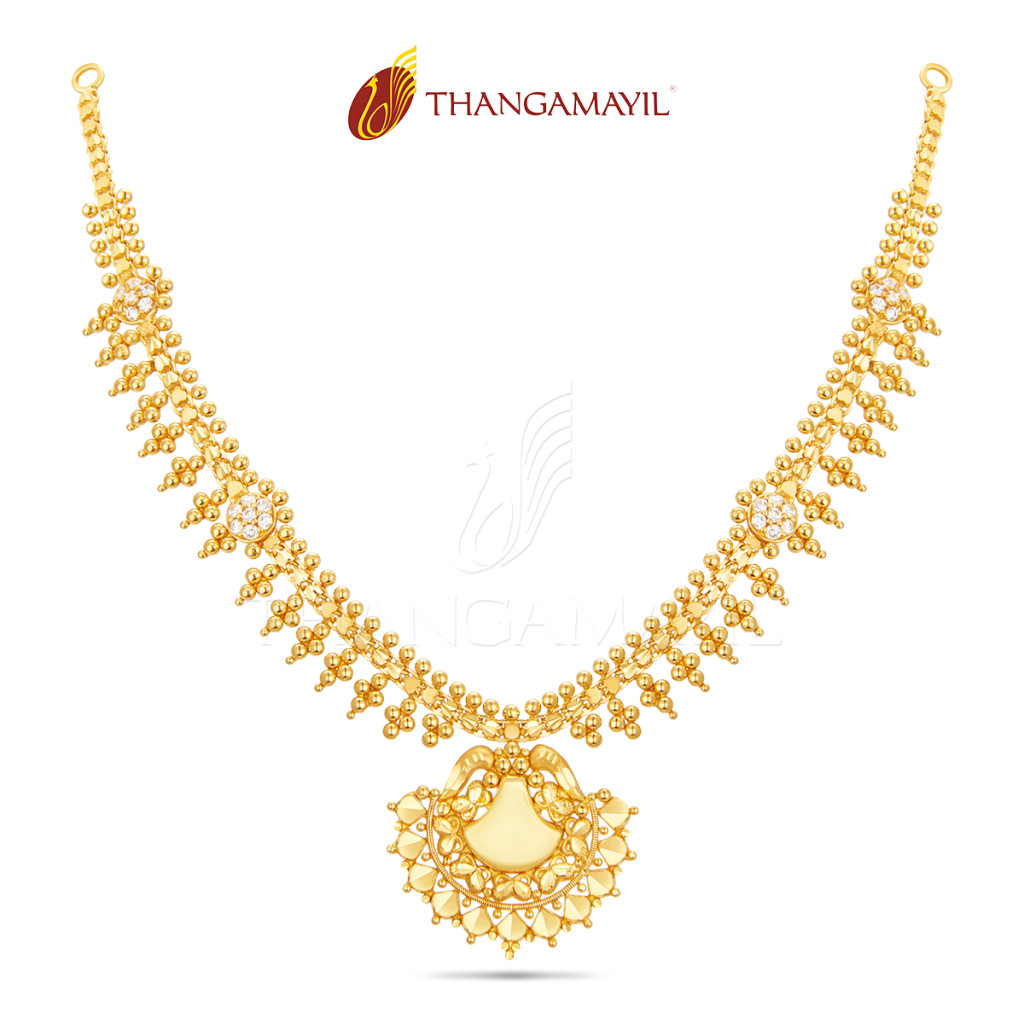 22K Gold Necklace From Thangamayil Jewellery