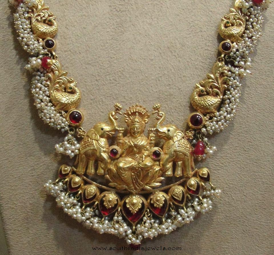 Temple Necklace from Tibarumals Jewellers