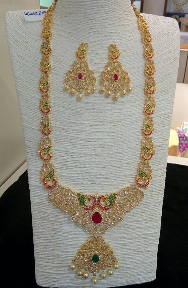 1 Gram Gold Long Necklace from Vanathi