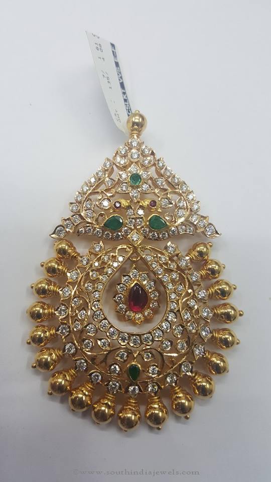 22K gold diamond pendant from Sri Balaji Jewelers