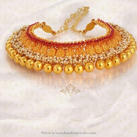 Gold Antique Ruby Choker Necklace from Jos Alukkas