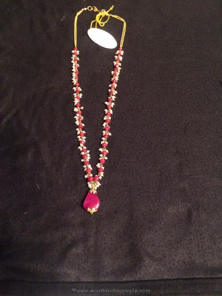 Gold Ruby Necklace Chain Designs