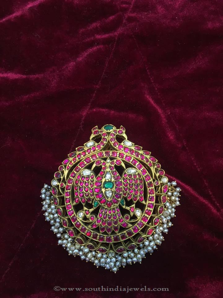 Antique Gold Ruby Pendant from Big Shop