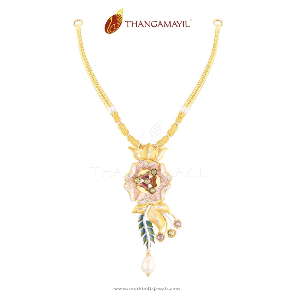 22kt Necklace Design from Thangamayil Jewellery