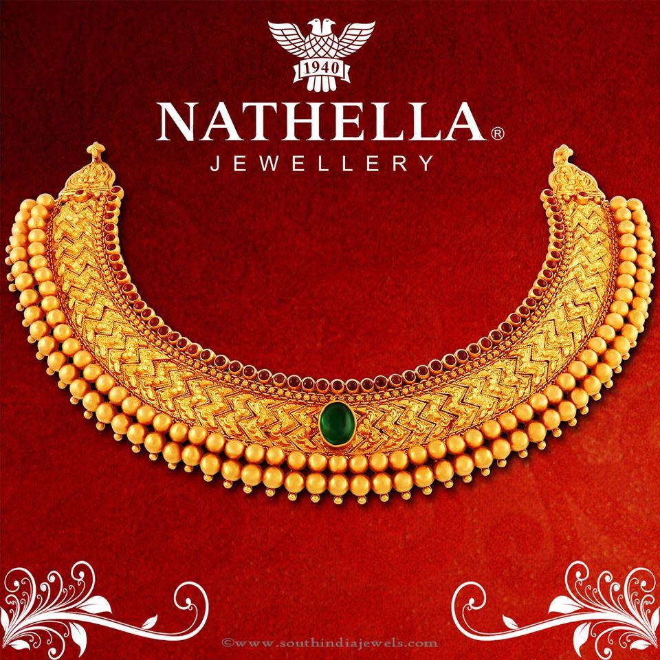 Gold Antique Choker Necklace from Nathella