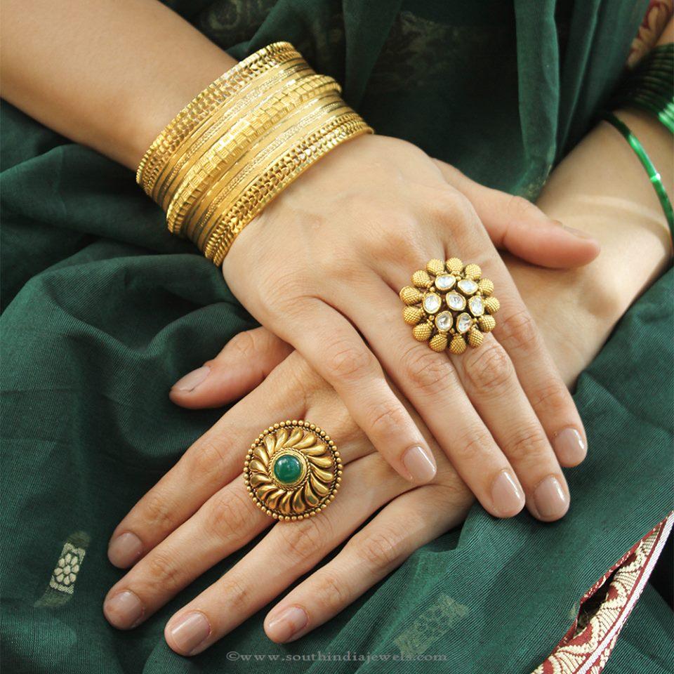 Latest Model Gold Designer Rings From Manubhai